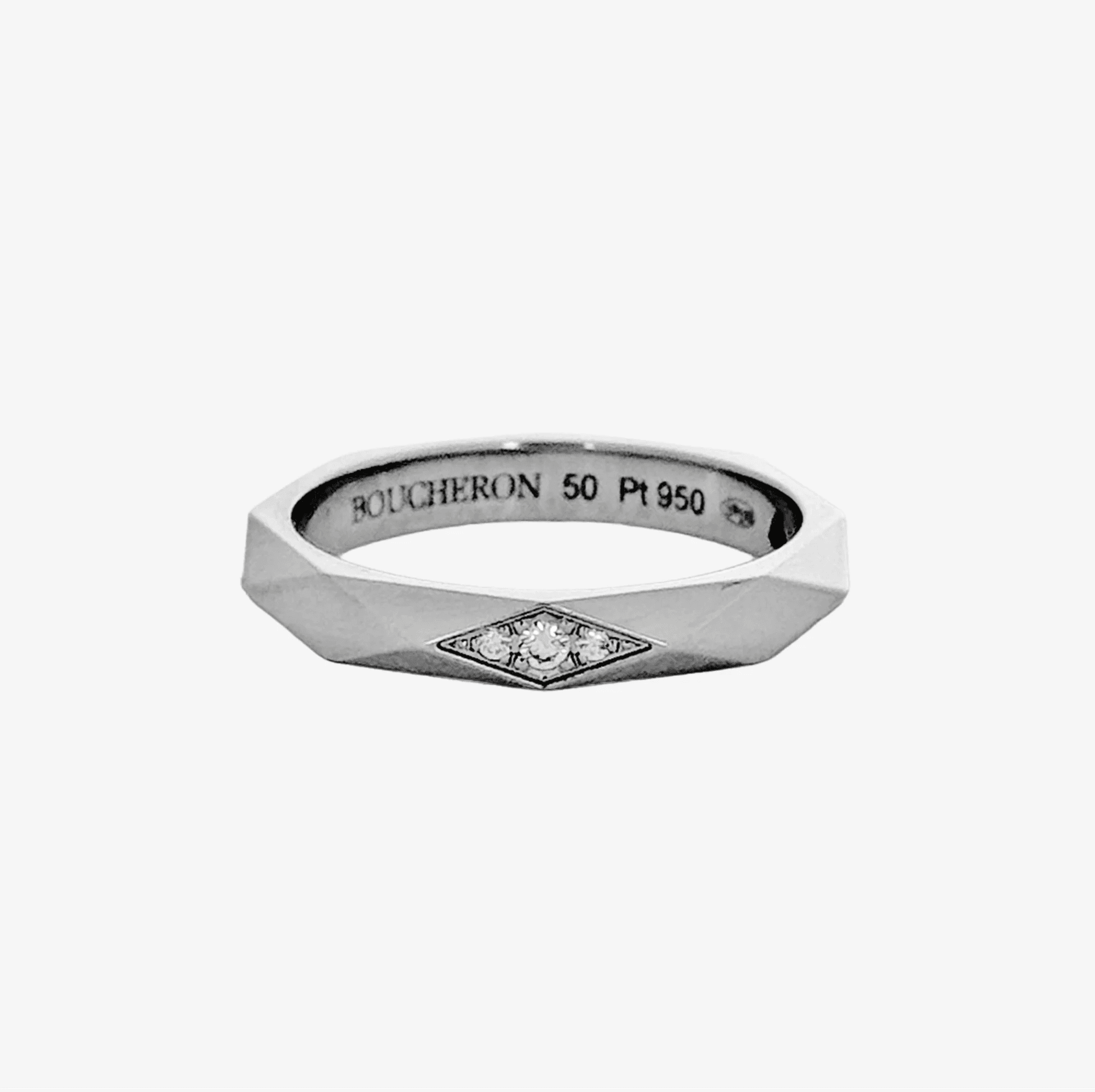 BOUCHERON 부쉐론 파셋 다이아몬드 플래티넘 링 50호 플래티늄실버