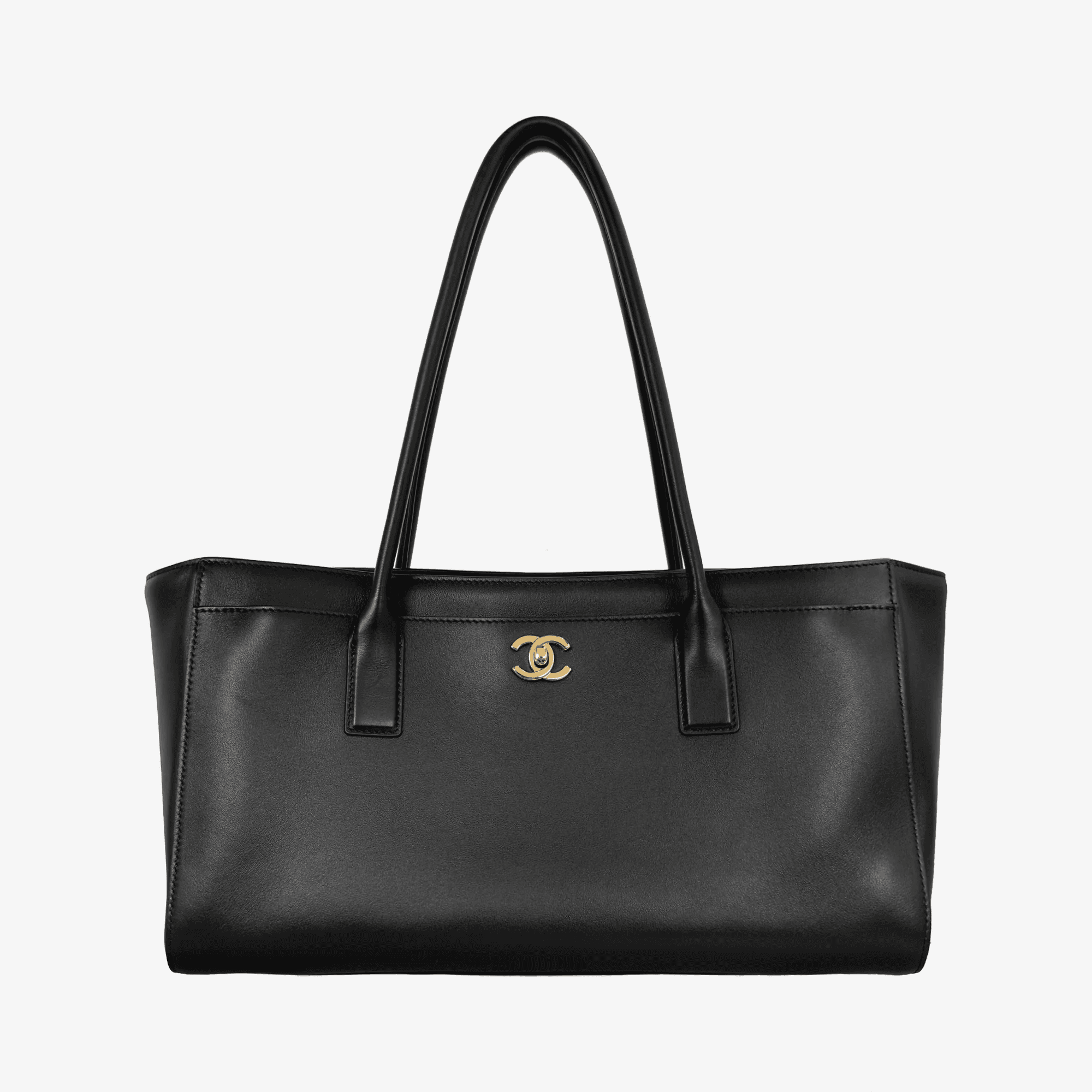 CHANEL 샤넬 쇼핑백 카프스킨 서프백 스몰 블랙