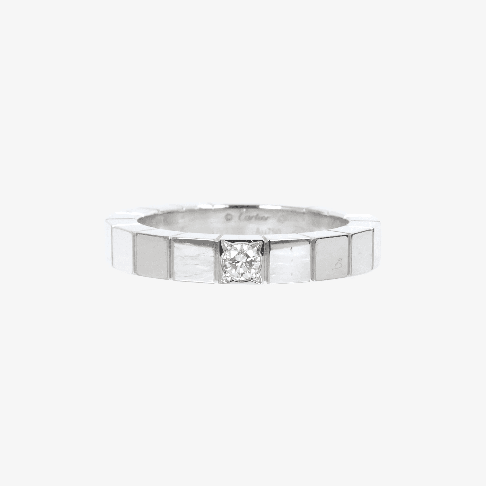 CARTIER 까르띠에 라니에르 1P 다이아 링 47호 화이트골드 18K 화이트골드