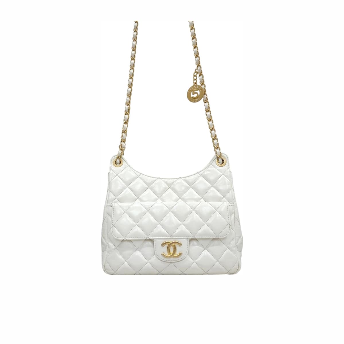 CHANEL 샤넬 페이던트 포켓 체인 호보백 스몰 내장칩 S550