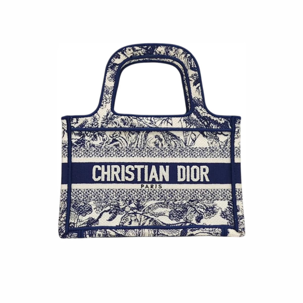 DIOR 디올 미니 북 토트 트왈 드 주이 블루