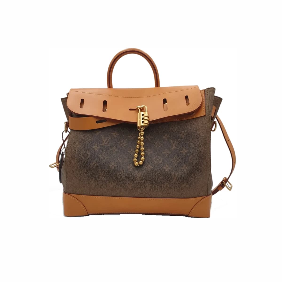 LOUIS VUITTON 루이비통 X 퍼렐 스티머 모노그램 숄더백 브라운
