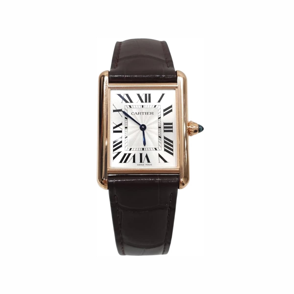 CARTIER 까르띠에 탱크 루이 시계 미디엄 로즈골드