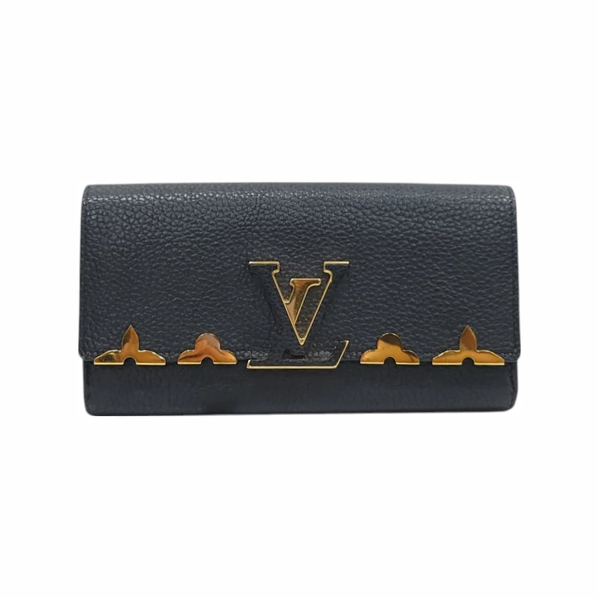 LOUIS VUITTON 루이비통 LV 카퓌신 플라워 스터드 장지갑