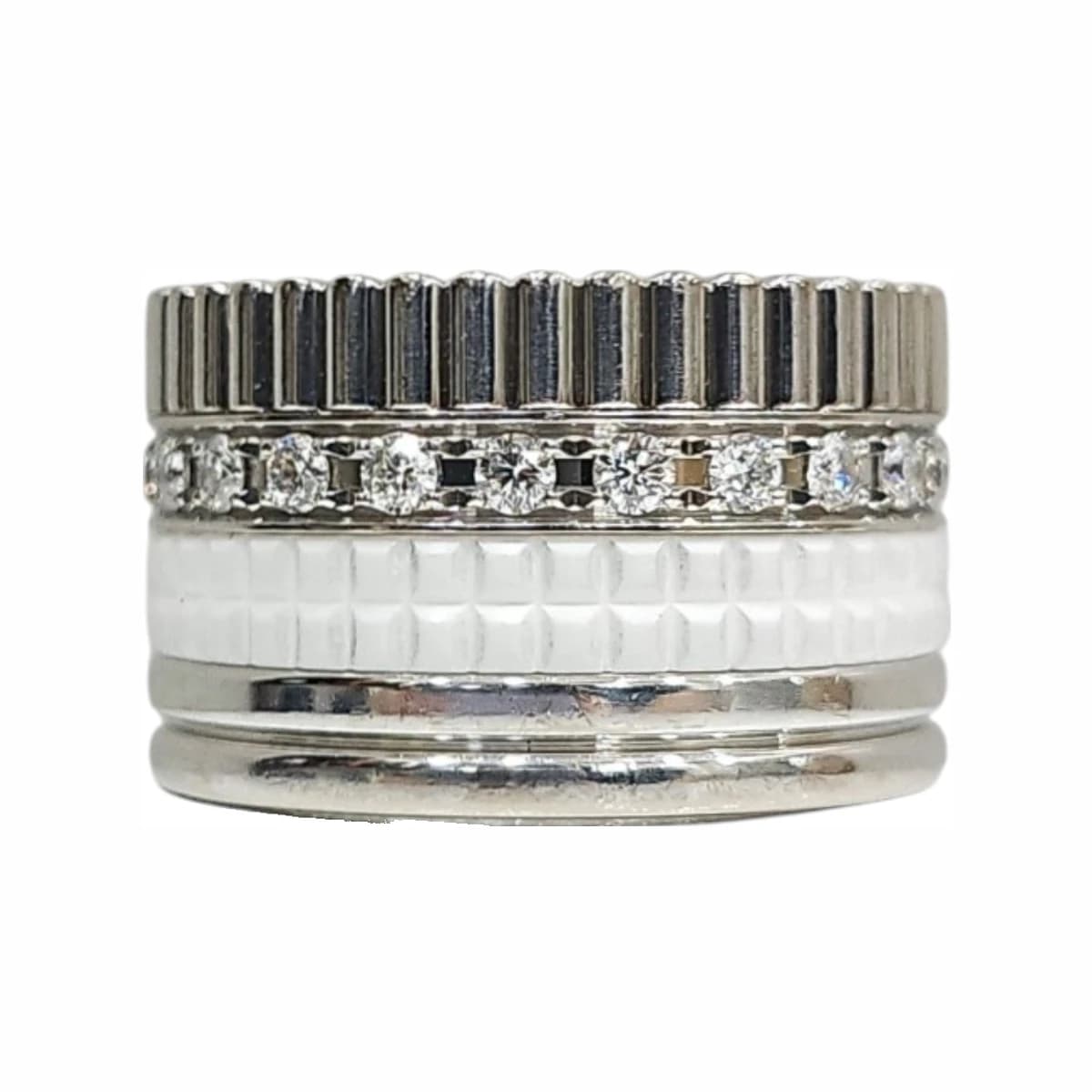 BOUCHERON 부쉐론 다이아 콰트로 더블 화이트 에디션 라지링 48호