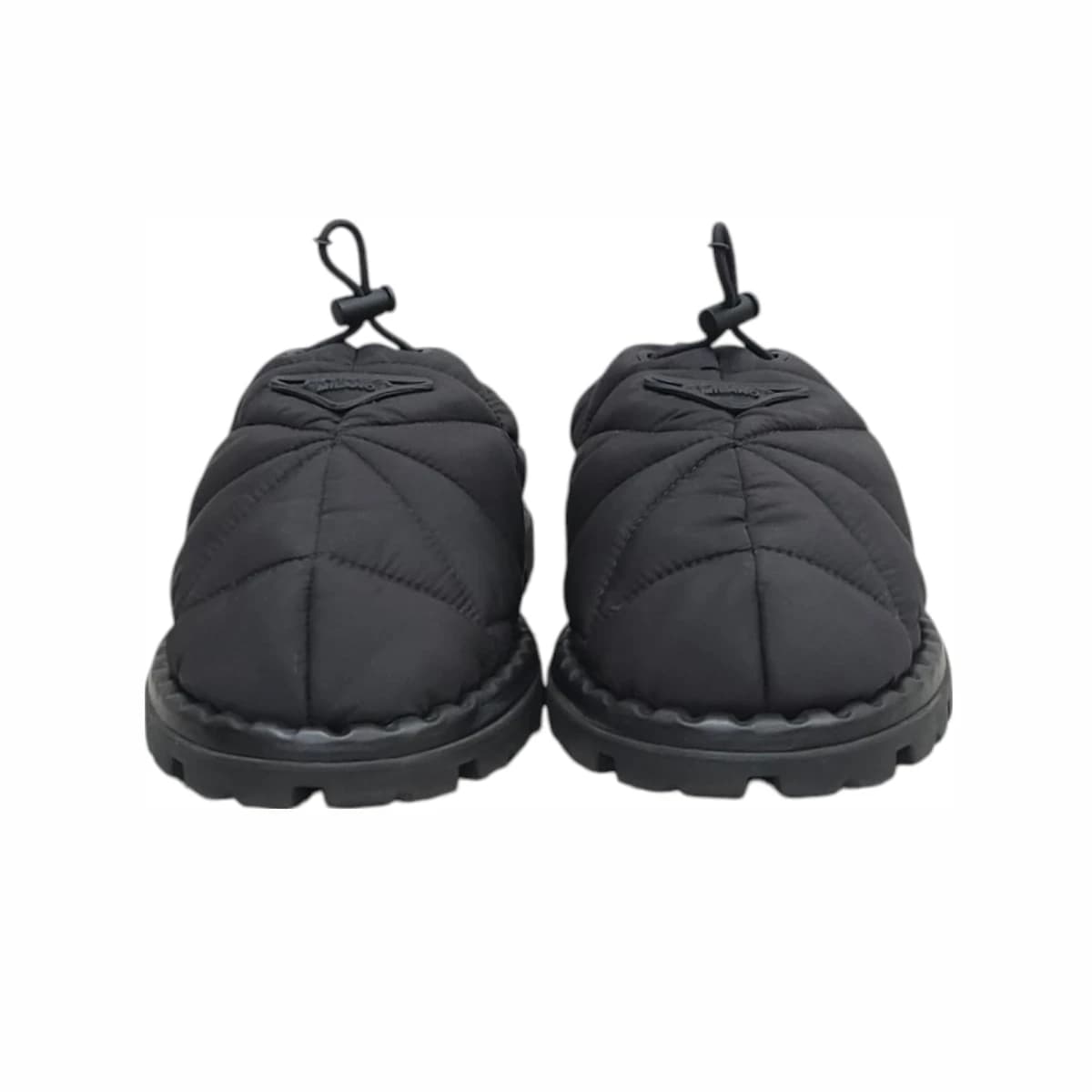 PRADA 프라다 퀼티드 나일론 패딩 뮬 슬리퍼 6 블랙