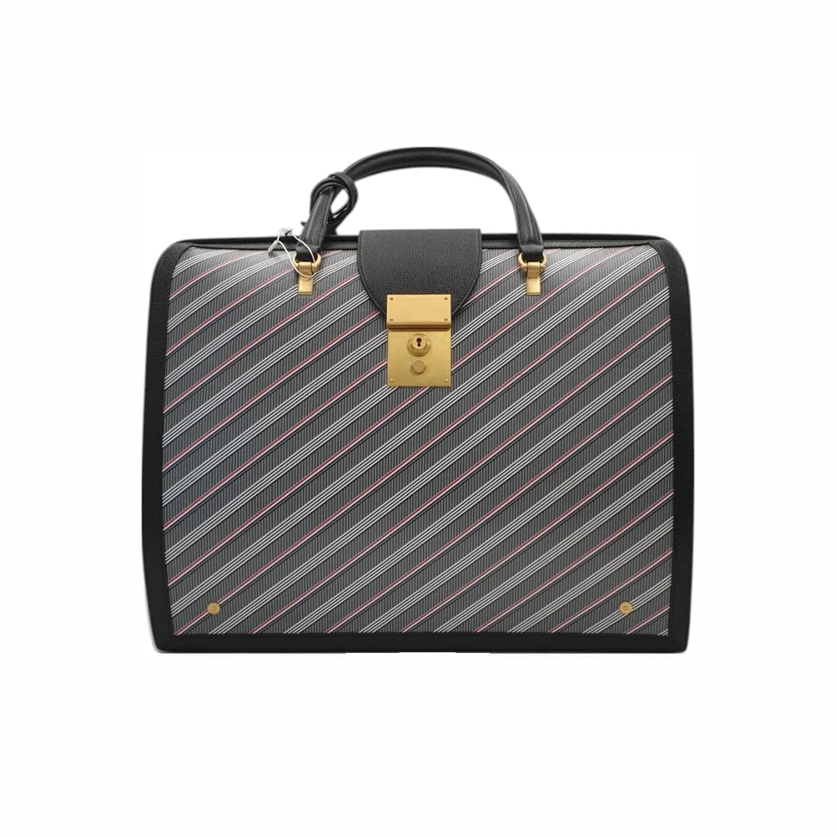 THOM BROWNE 톰브라운 코티드 캔버스 레더 프레임 MR.THOM 브리프케이스