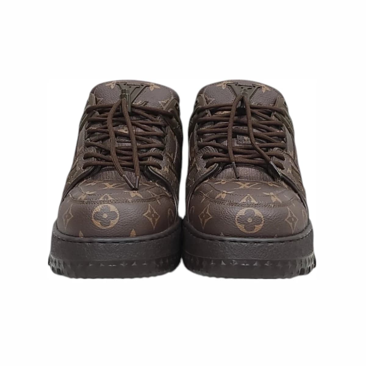 LOUIS VUITTON 루이비통 모노그램 트레이너 맥시 스니커즈 8.5 브라운