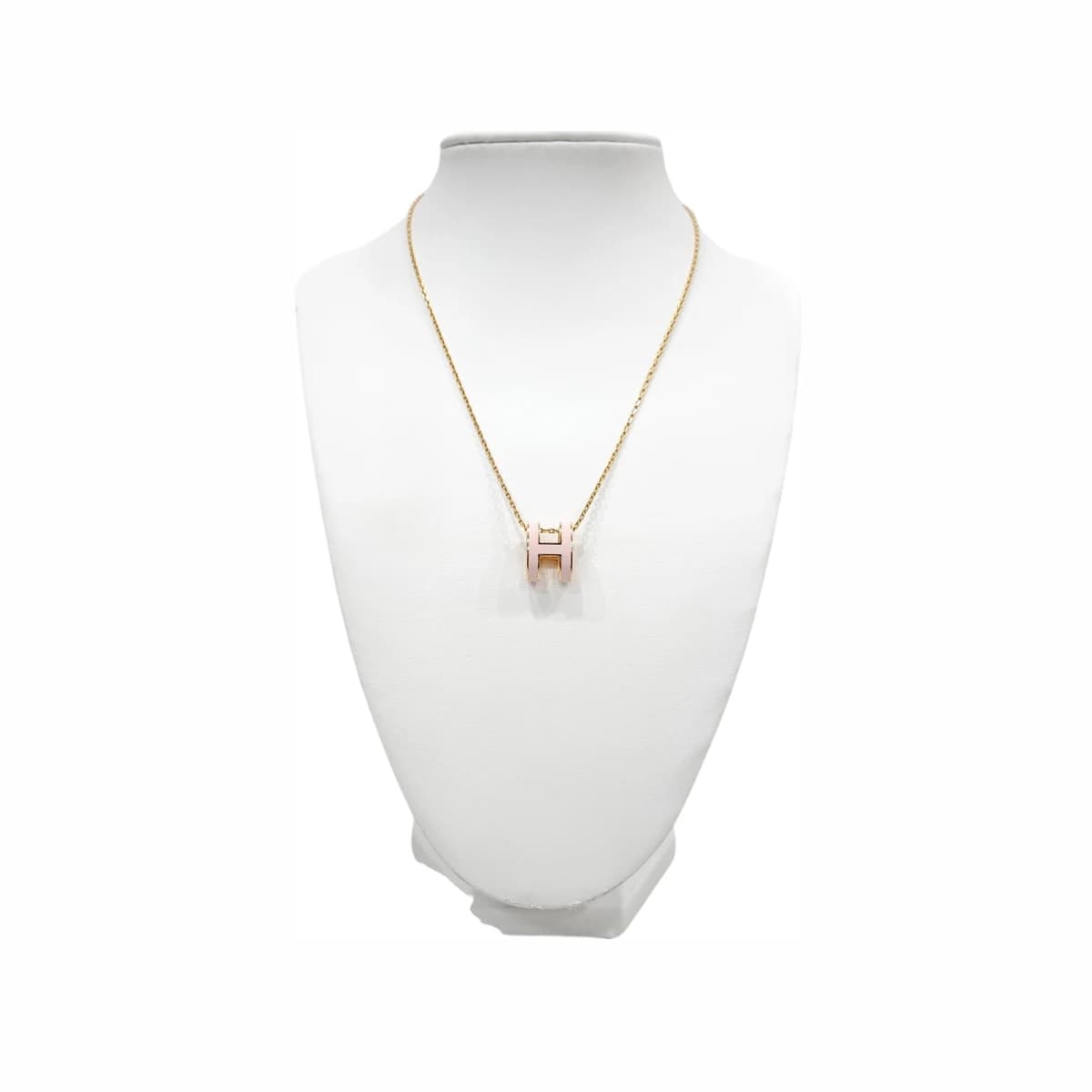 HERMÈS 에르메스 팝아슈 목걸이 핑크 골드