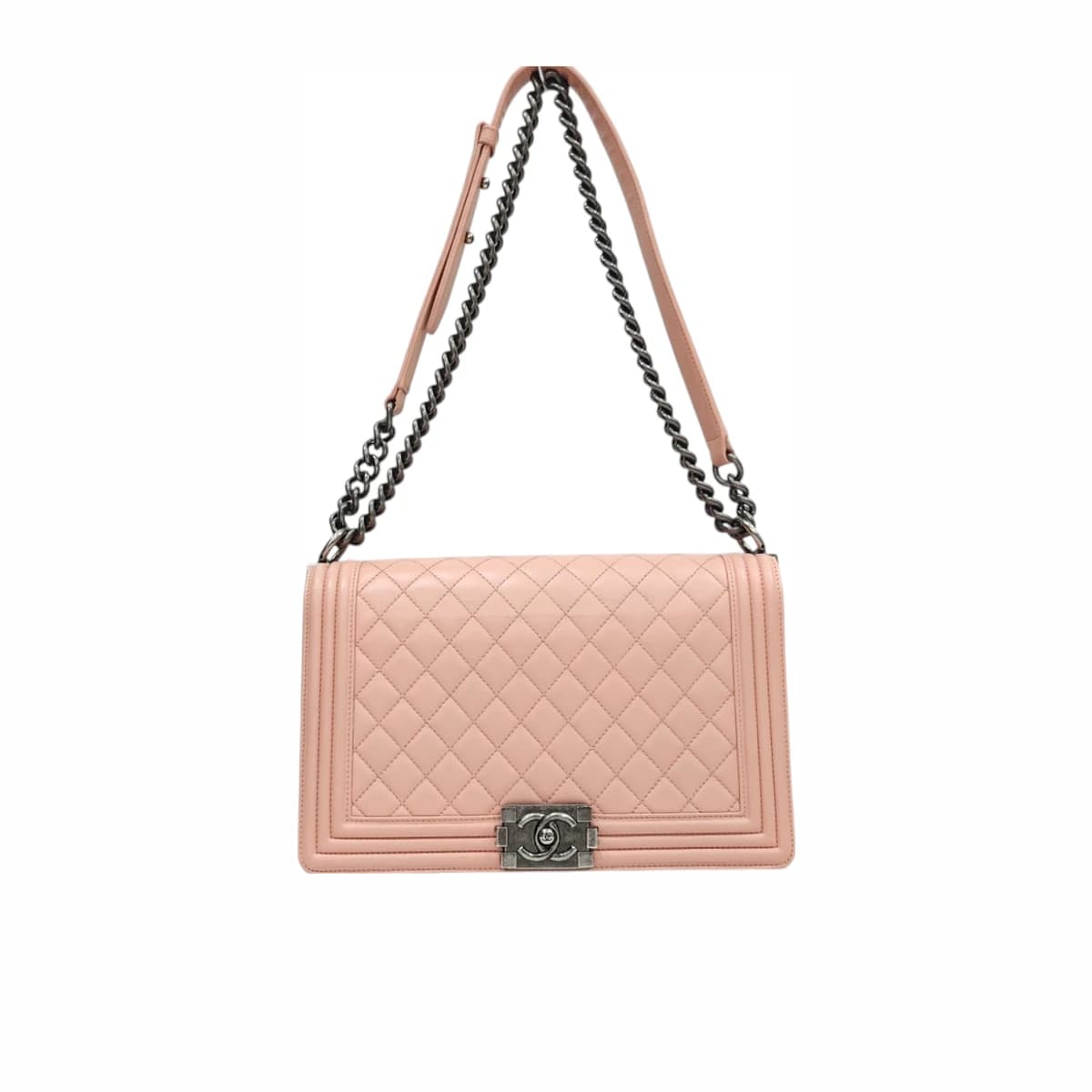 CHANEL 샤넬 보이 샤넬 스킨핑크 은장 M