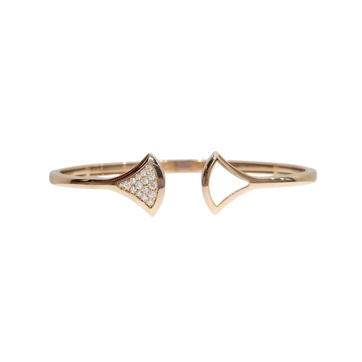 BVLGARI 불가리 다이아 디바스드림 뱅글 브레이슬릿 M 마더 오브펄 18K 로즈골드