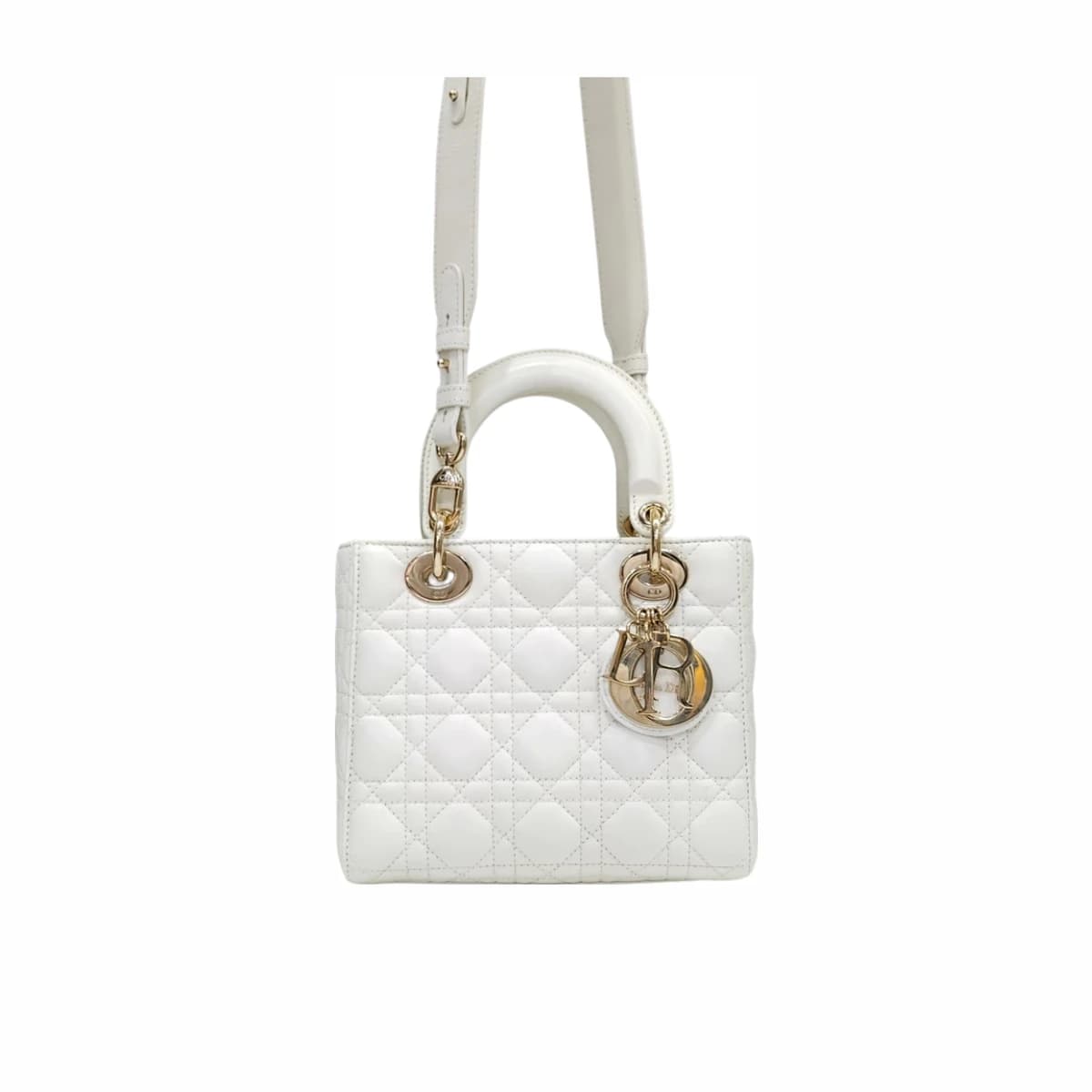 DIOR 디올 레이디디올 마이 ABC 스몰 램스킨 라떼 까나쥬