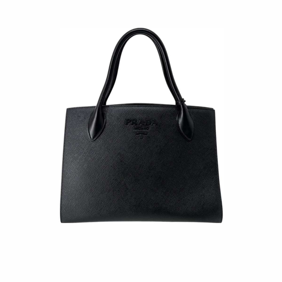PRADA 프라다 블랙 사피아노 모노크롬 토트백 숄더백