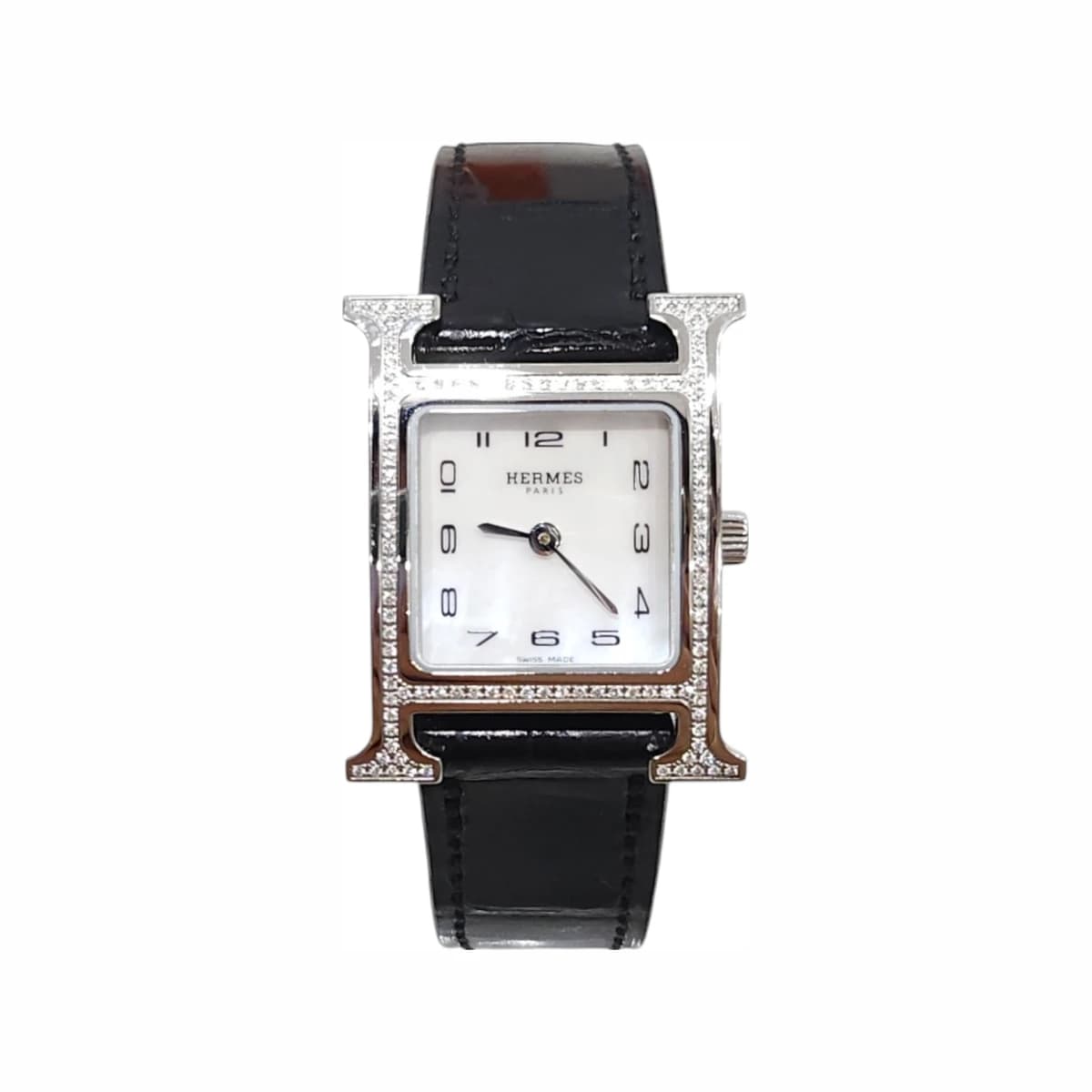 HERMÈS 에르메스 다이아 H아워 시계 스몰 25mm