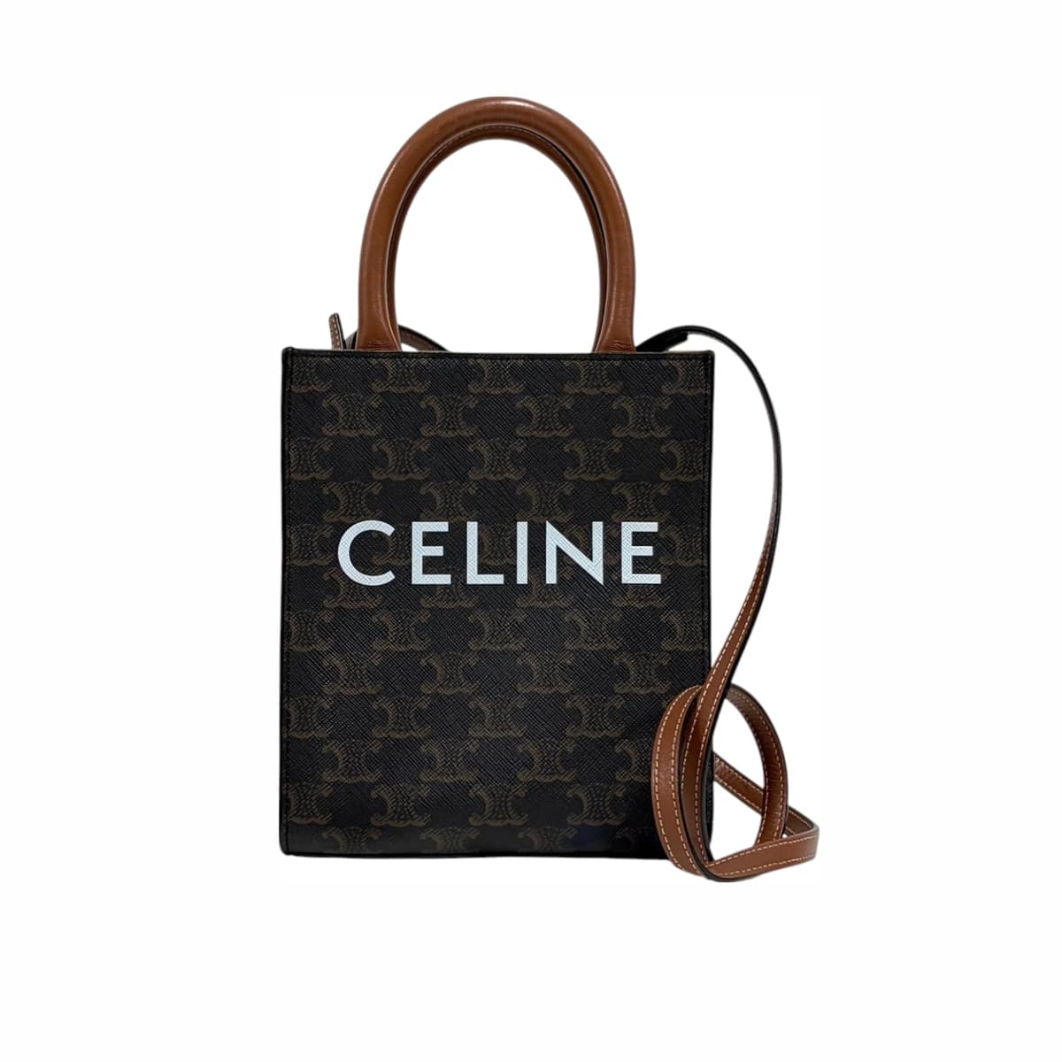 CELINE 셀린느 트리오페 버티컬 카바스백 토트백 미니