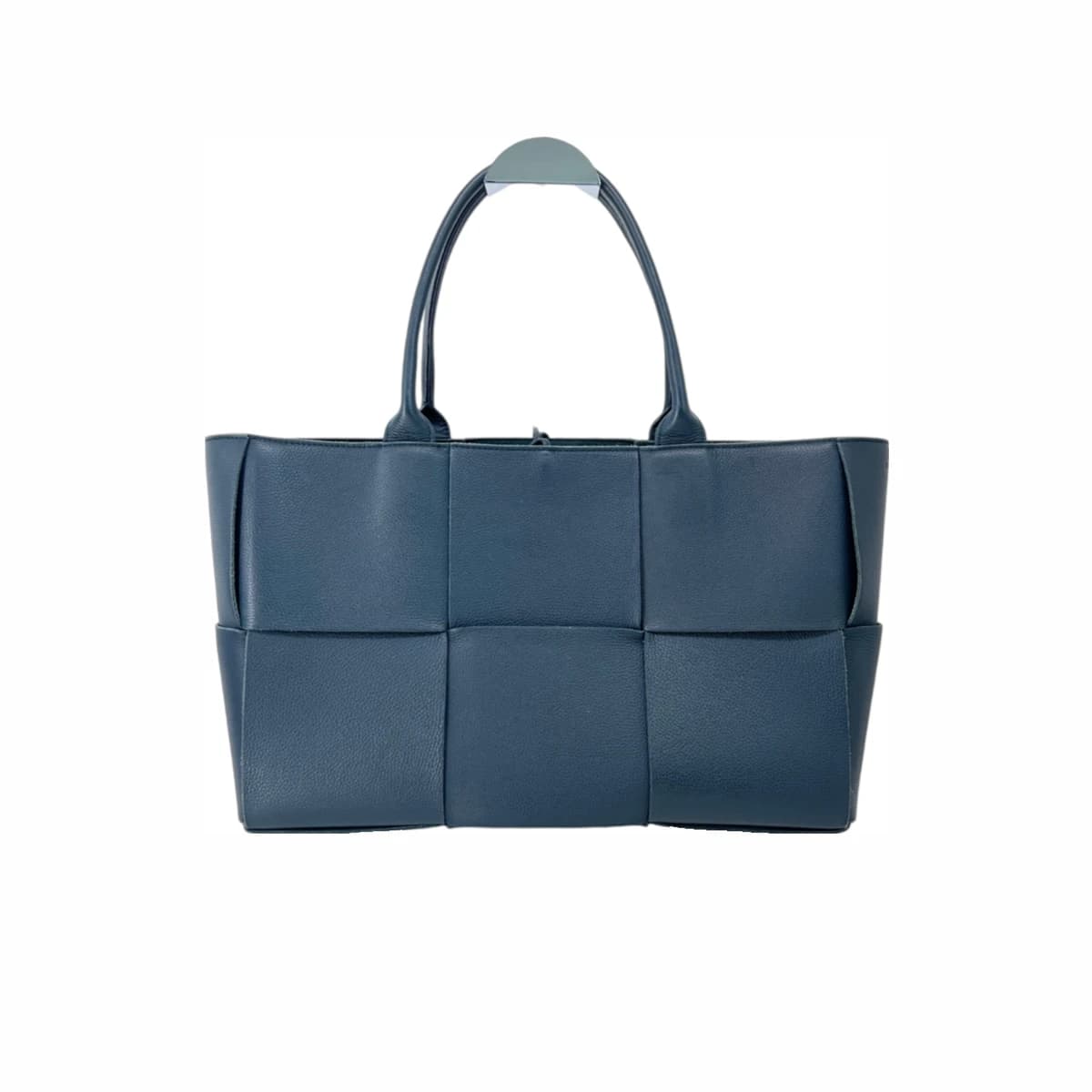 BOTTEGA VENETA 보테가베네타 아르코 미듐 토트백 블루 가죽