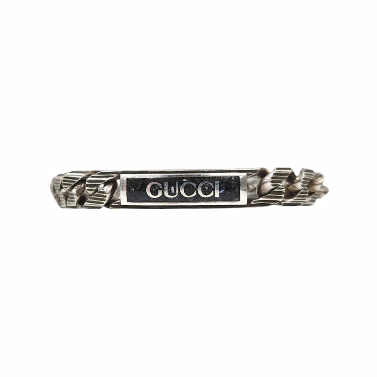 GUCCI 구찌 로고 씬에나멜 브레이슬릿 18호