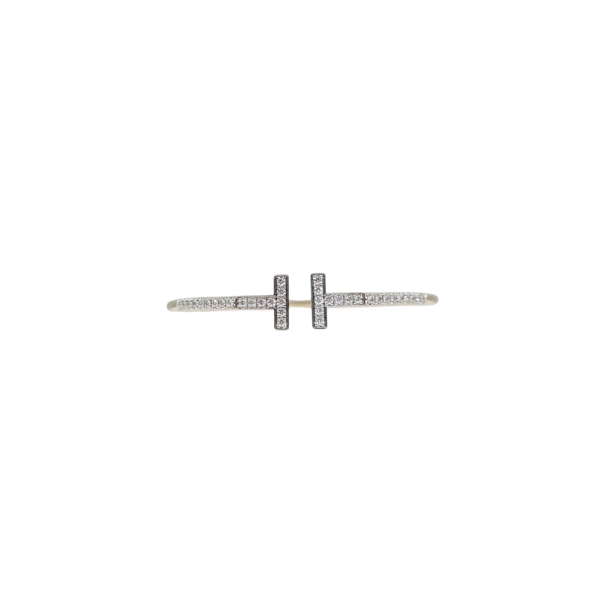 TIFFANY & CO. 티파니앤코 파베 다이아몬드 와이어 뱅글 팔찌