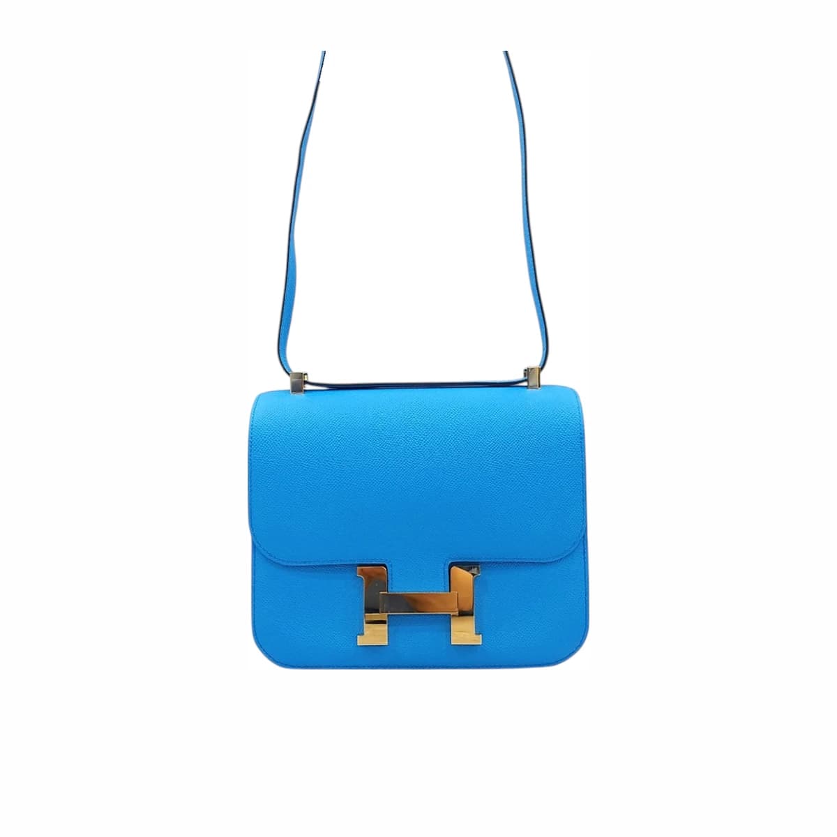 HERMÈS 에르메스 콘스탄스 24Y 각인 블루 프리다 가죽