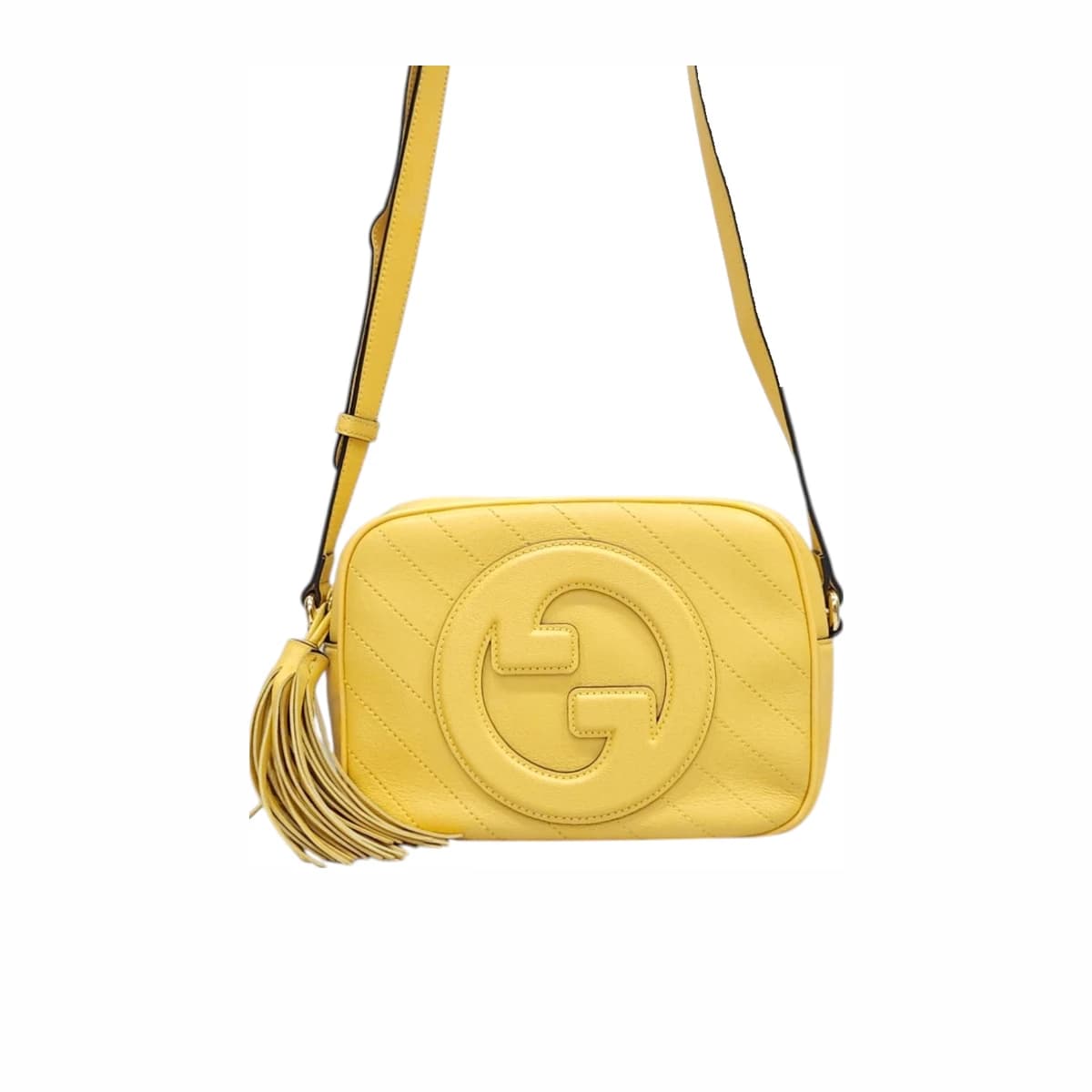 GUCCI 구찌 옐로우 블론디 탑 핸들 스몰 숄더백 가죽