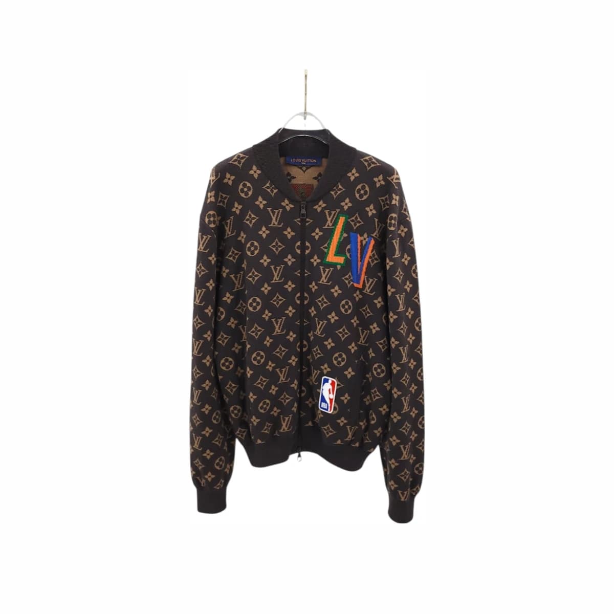LOUIS VUITTON 루이비통 NBA 모노그램 니트 블루종 자켓 M