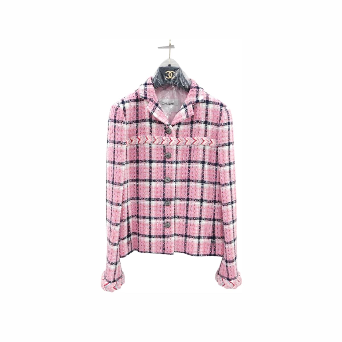 CHANEL 샤넬 24SS 프리 컬렉션 핑크 트위드 자켓 34