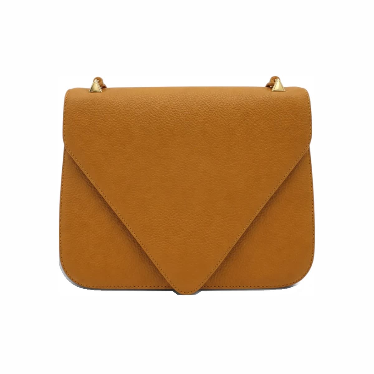 BOTTEGA VENETA 보테가베네타 카멜 컬러 마운트 미디움 엔벨롭 체인 토트백 브라운 가죽