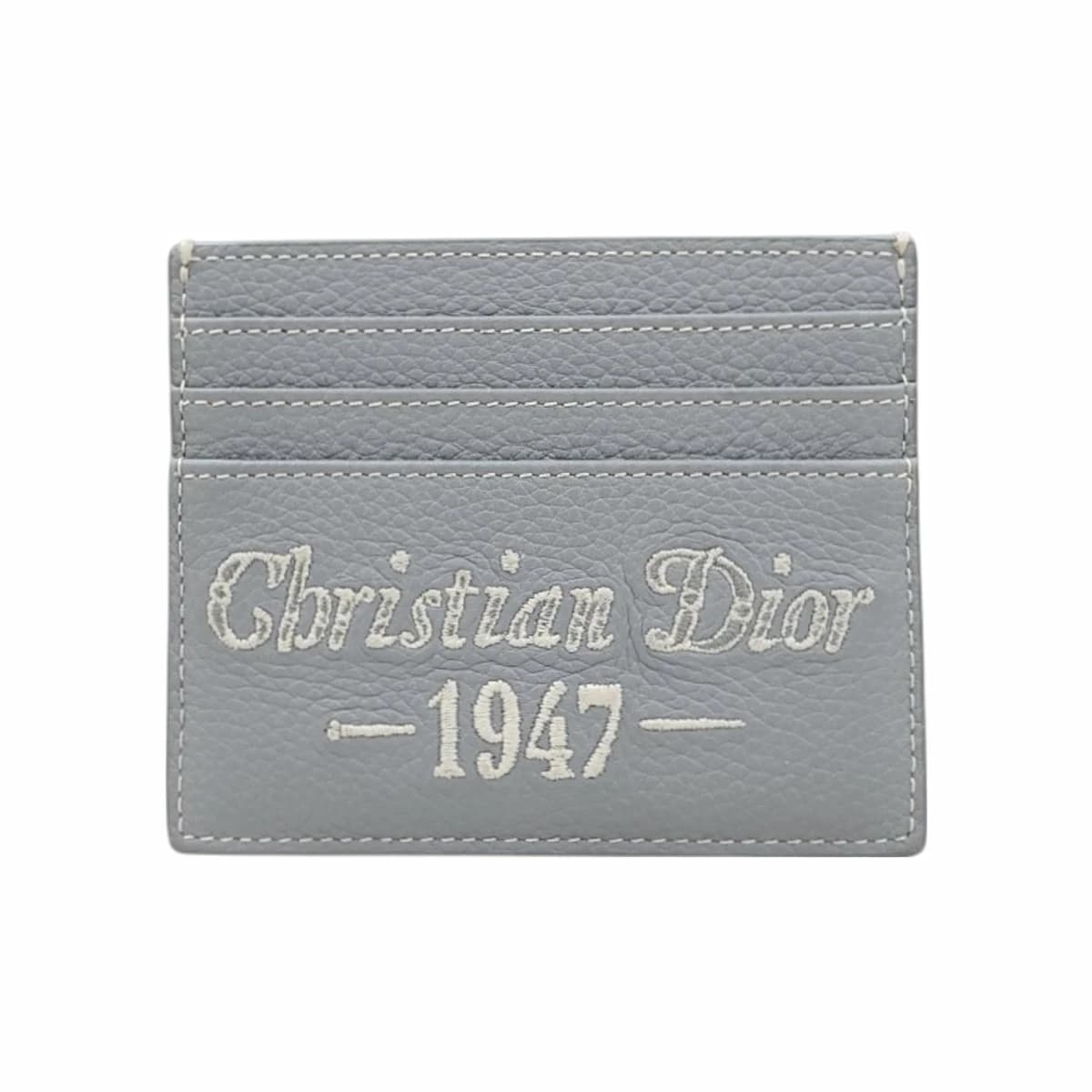 DIOR 디올 시그니처 1947 카드 지갑 30 그레이 가죽