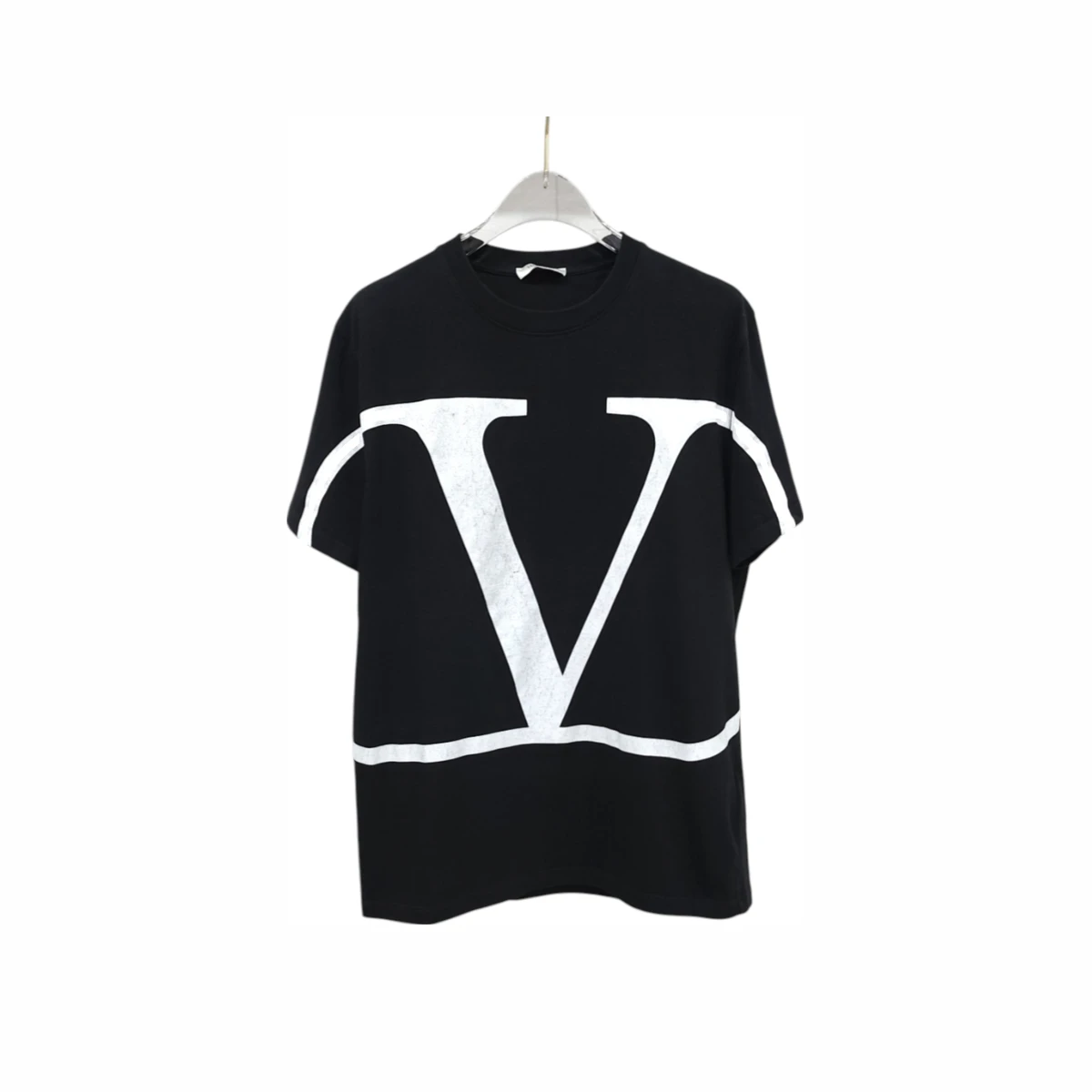 VALENTINO 발렌티노 V 로고 프린팅 반팔티 L