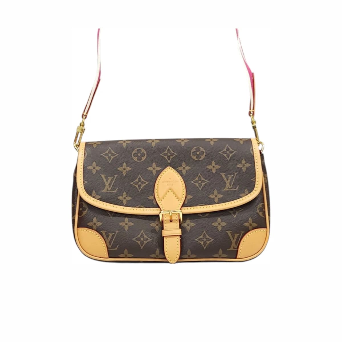 LOUIS VUITTON 루이비통 다이앤 모노그램 캔버스 숄더백 푸시아
