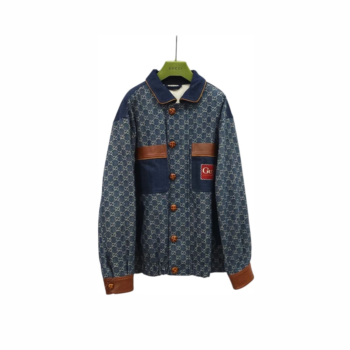 GUCCI 구찌 GG 에코 워시드 오가닉 봄버 데님 48