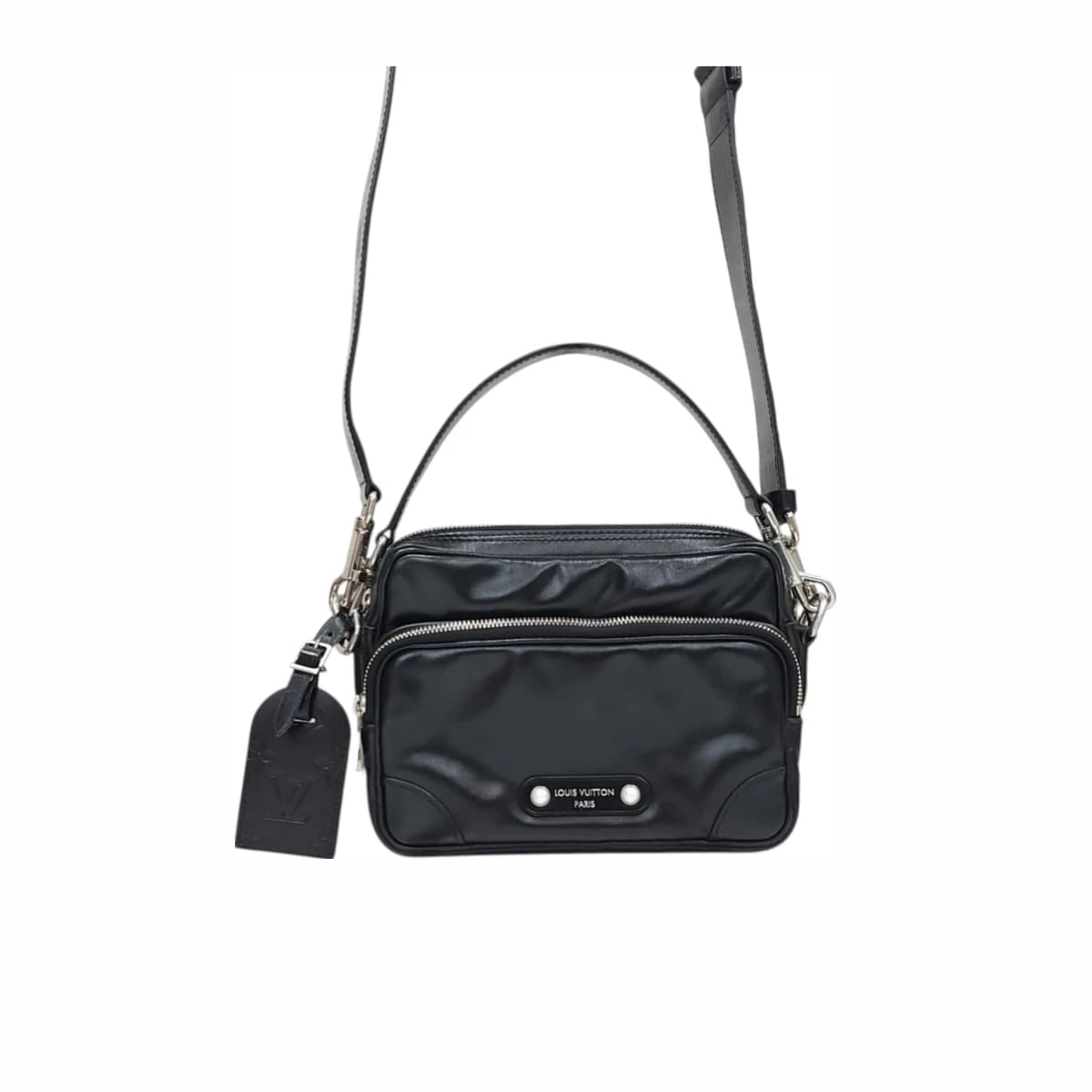 LOUIS VUITTON 루이비통 닐시티백 블랙 가죽 크로스백