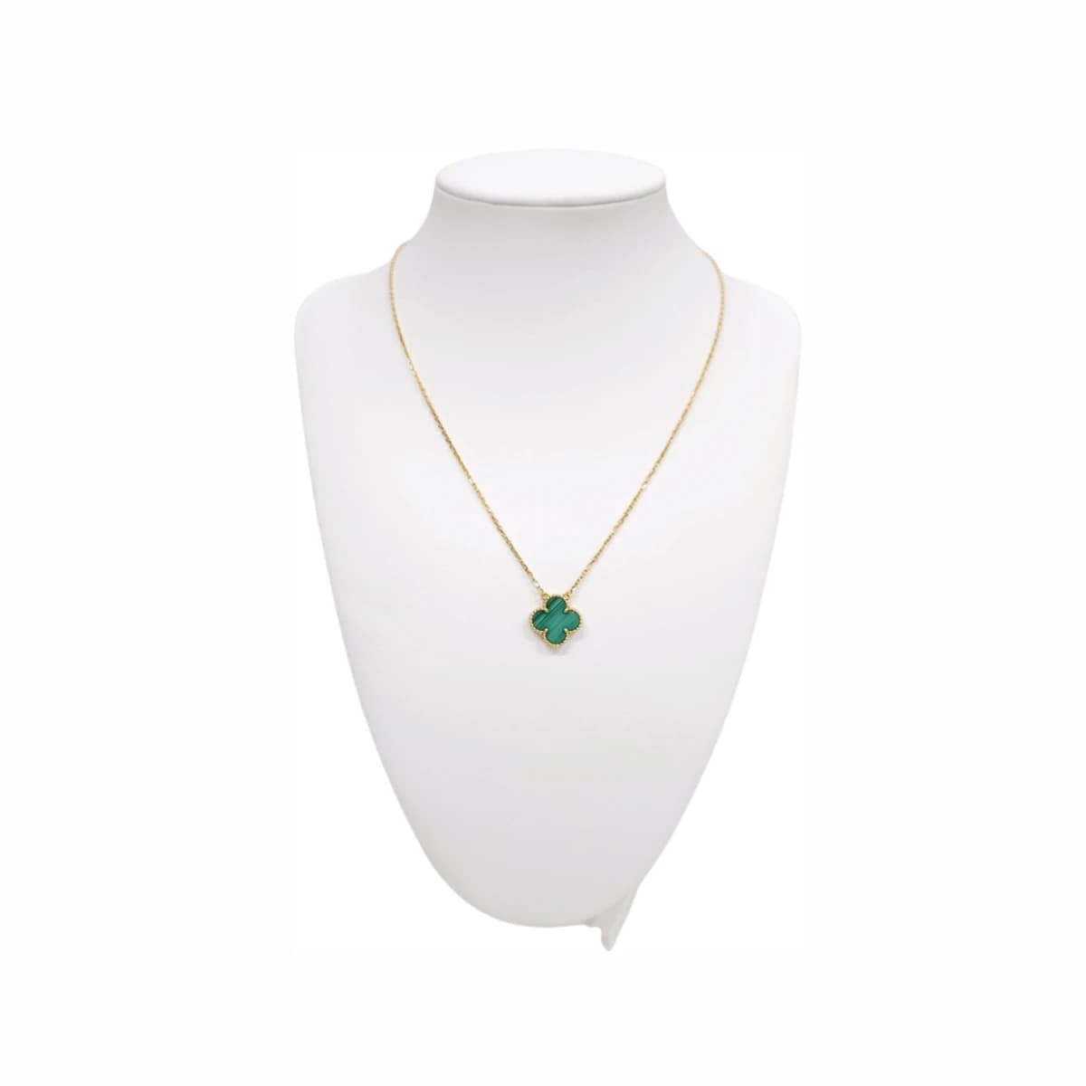 VAN CLEEF & ARPELS 반클리프 아펠 빈티지 알함브라 팬던트 목걸이 18K 옐로우 골드 말라카이트 18K 옐로골드