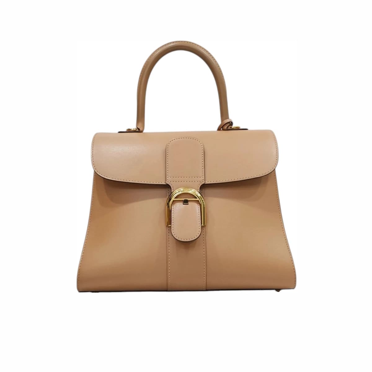 DELVAUX 델보브리앙 MM 탑 핸들 복스 카프 스킨 베이지 카프스킨