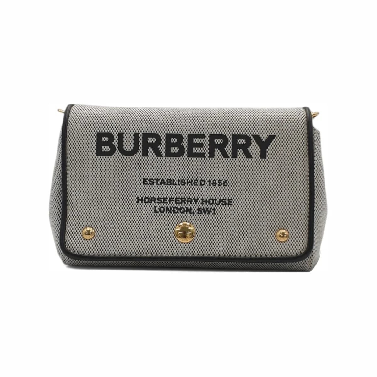 BURBERRY 버버리 호스페리 캔버스 노트 크로스백 그레이