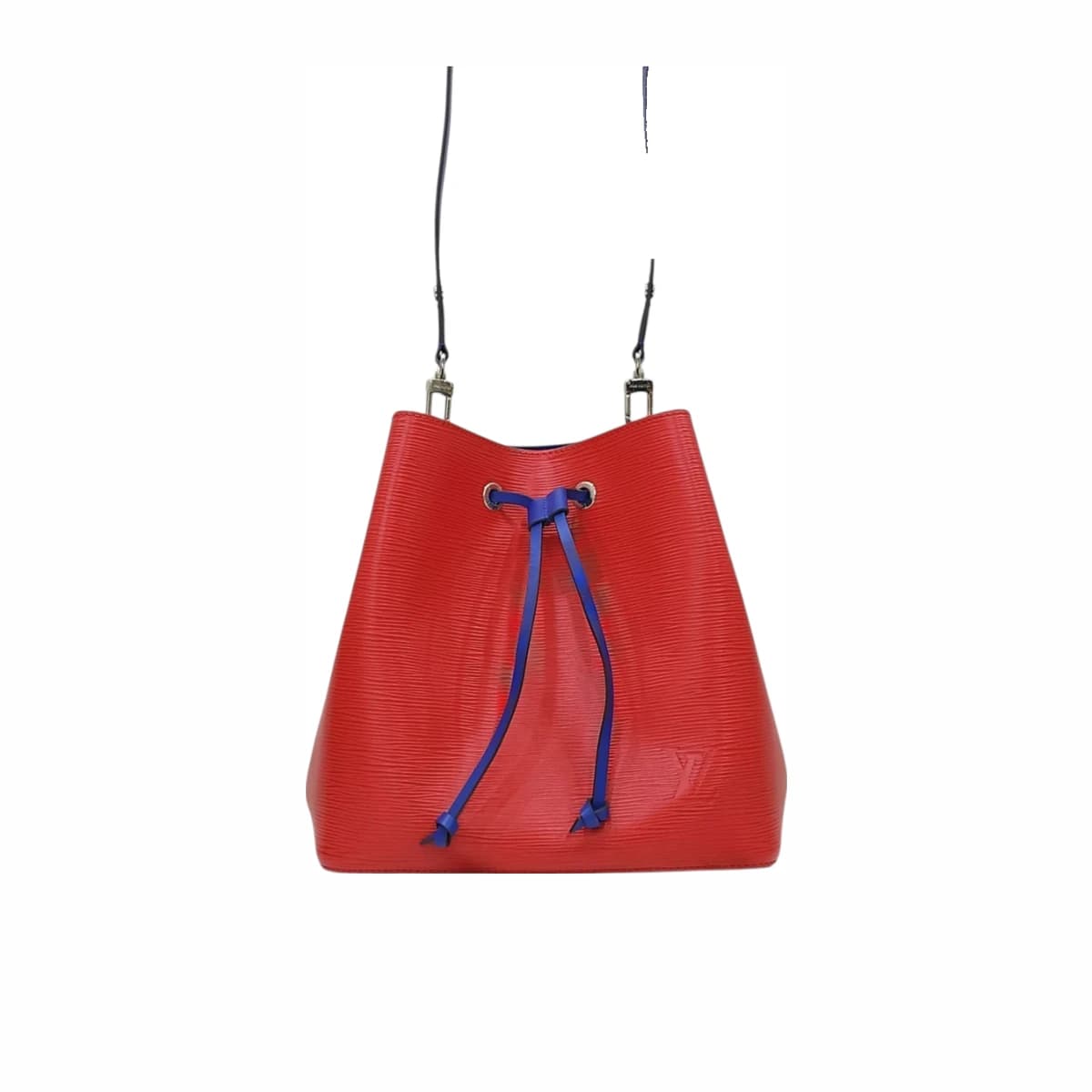 LOUIS VUITTON 루이비통 네오노에MM 에피 레더 레드 코클리코 인디고 블루 콤비 에삐