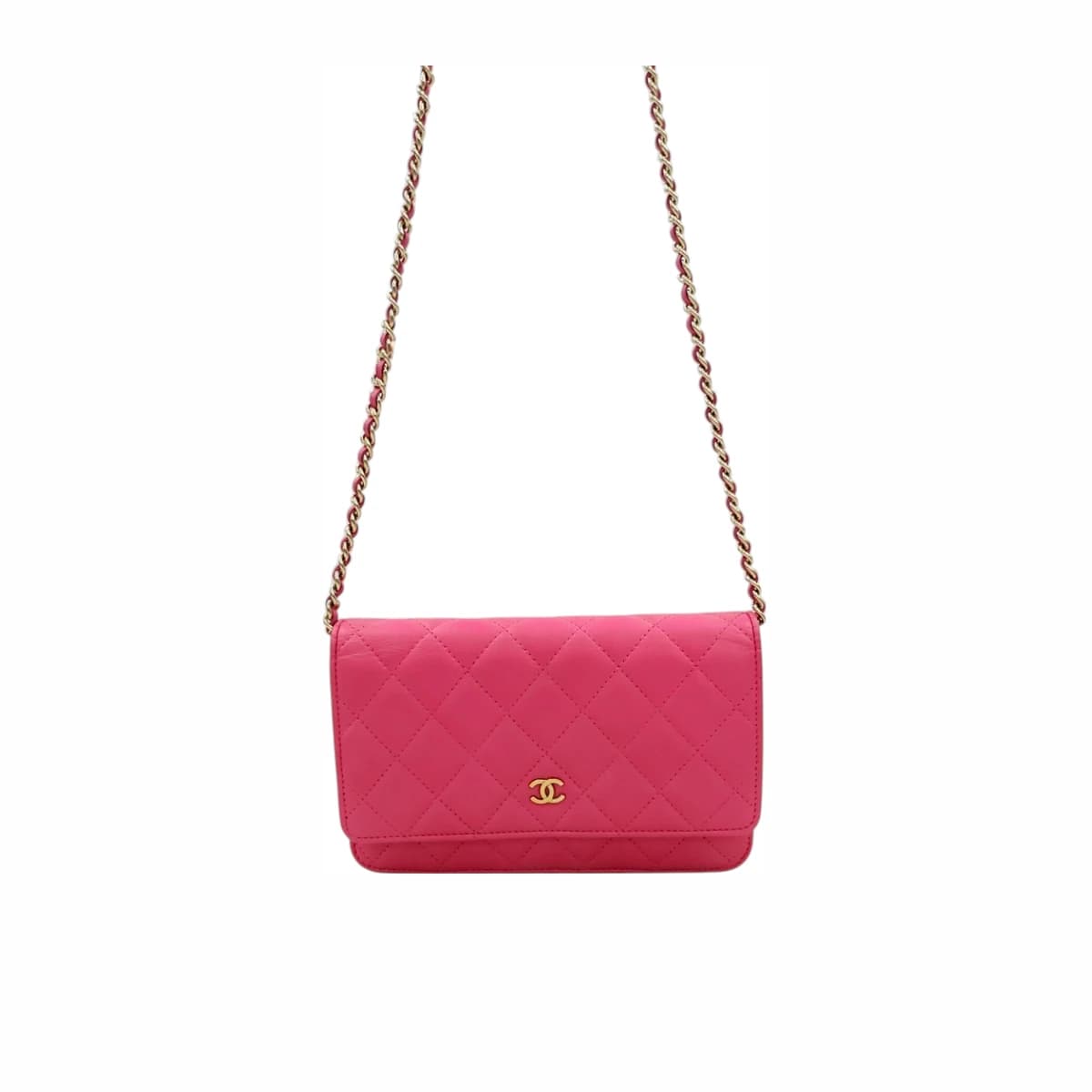 CHANEL 샤넬 핑크 클래식 WOC 체인 크로스백 300