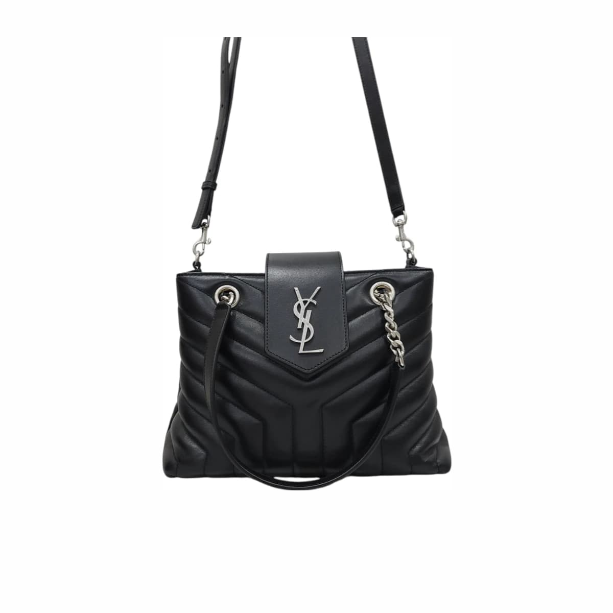 SAINT LAURENT 생로랑 루루 스몰 체인백 블랙 은장