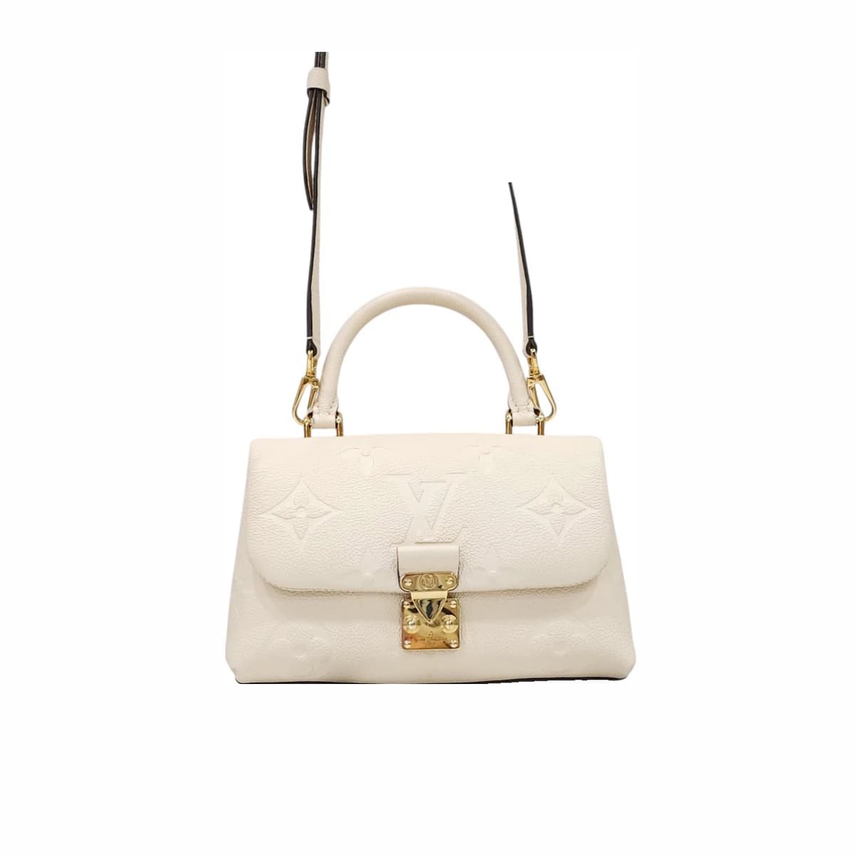 LOUIS VUITTON 루이비통 마들렌 BB 크렘 베이지 모노그램 앙프렝뜨 숄더백
