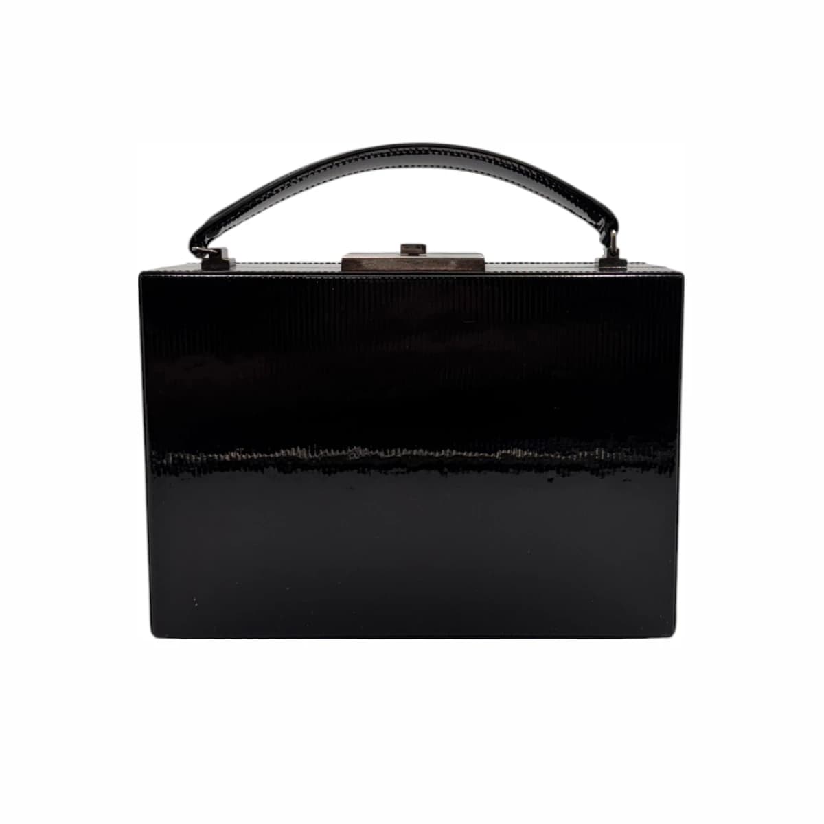 SAINT LAURENT 생로랑 페이던트 nan 박스 체인백 블랙 페이턴트