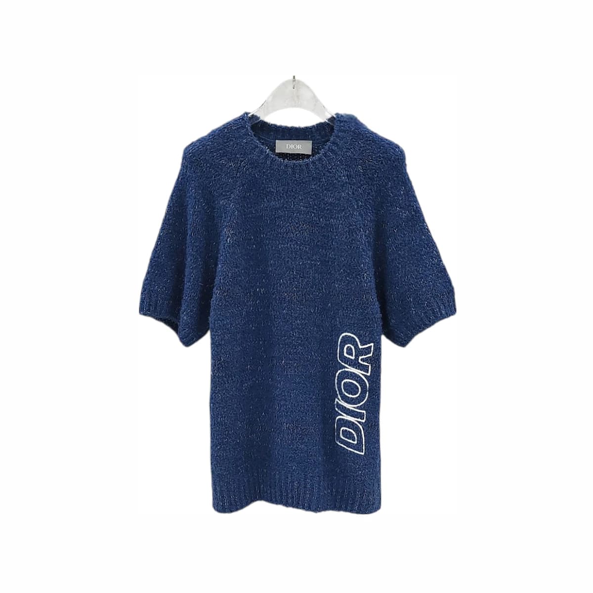 DIOR 디올 로고 헤비 코튼 니트 반팔 M