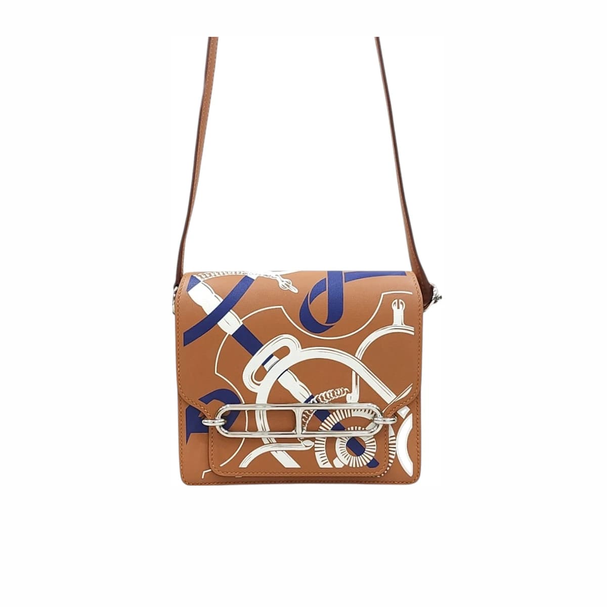 HERMÈS 에르메스 룰리스 18골드 은장 멀티컬러 Z 각인 브라운 가죽