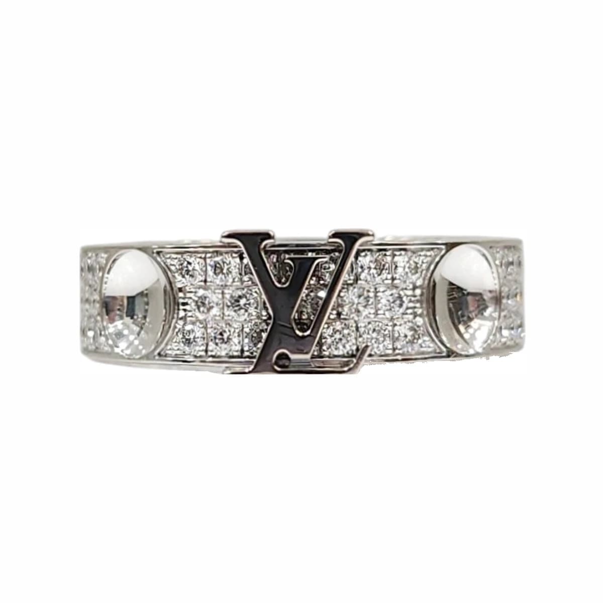 LOUIS VUITTON 루이비통 LV 다이아파베 화이트골드 앙프렝뜨 반지 52호 18K 화이트골드