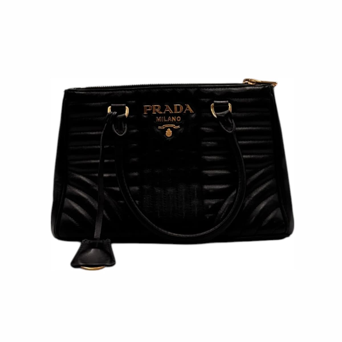 PRADA 프라다 다이어그램 갤러리아 토트백 블랙 가죽