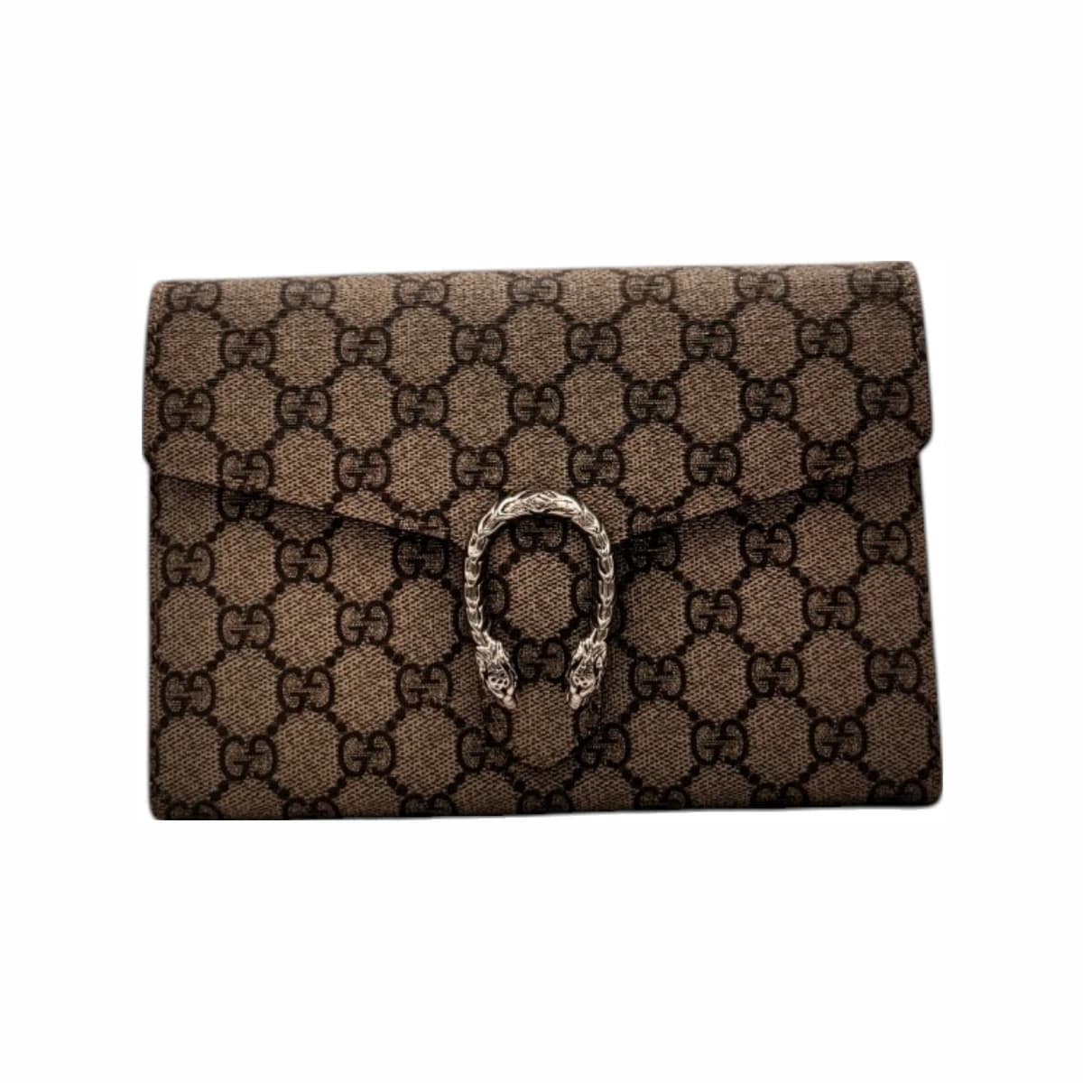 GUCCI 구찌 베이지 GG 수프림 디오니소스 WOC 미니 체인 크로스백