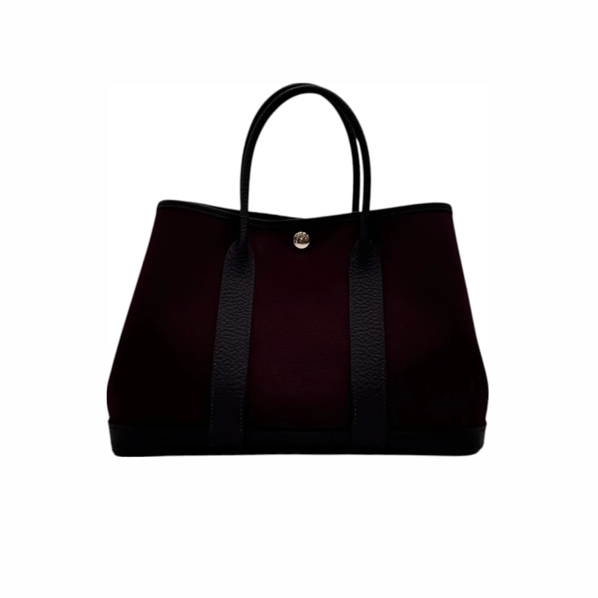 HERMÈS 에르메스 카시스 페브릭 블루뉘 네곤다 가든파티 30 토트백 Y각인