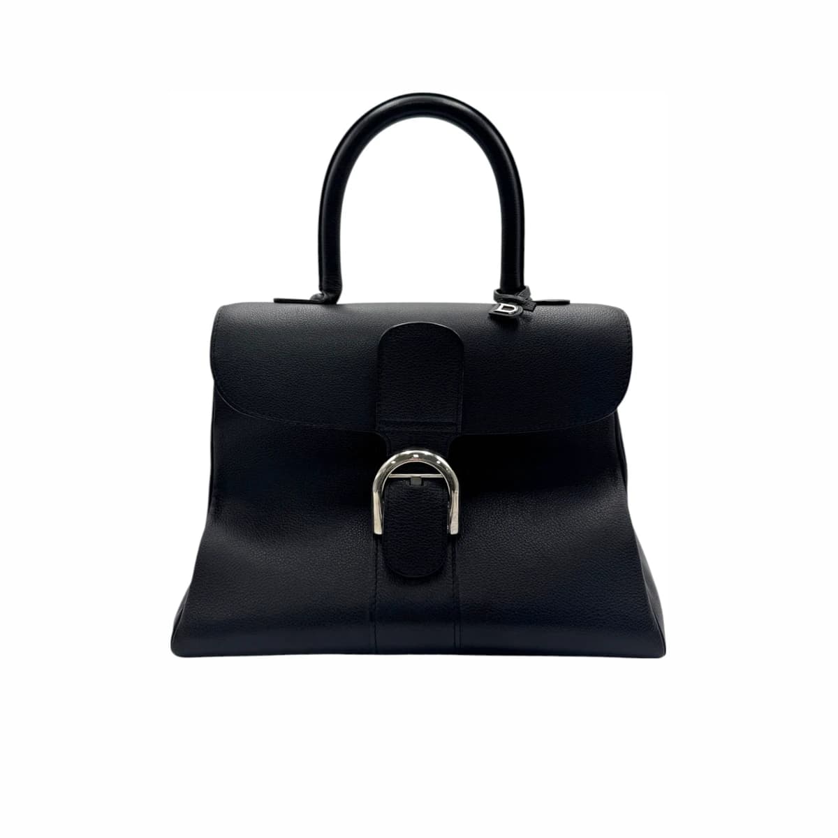 DELVAUX 델보 블랙 레더 브리앙 MM 토트백 가죽