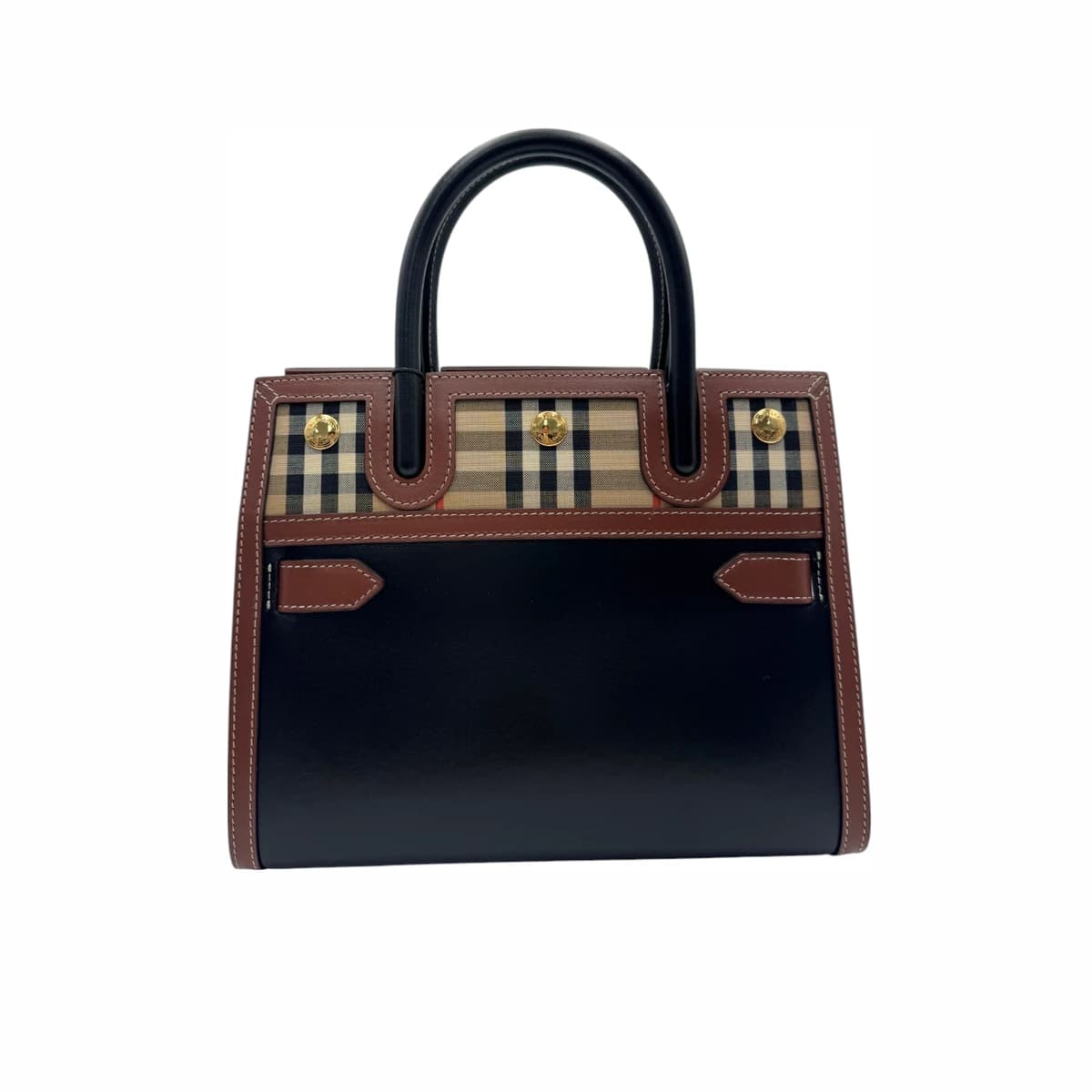 BURBERRY 버버리 빈티지 체크 미니 타이틀 토트백