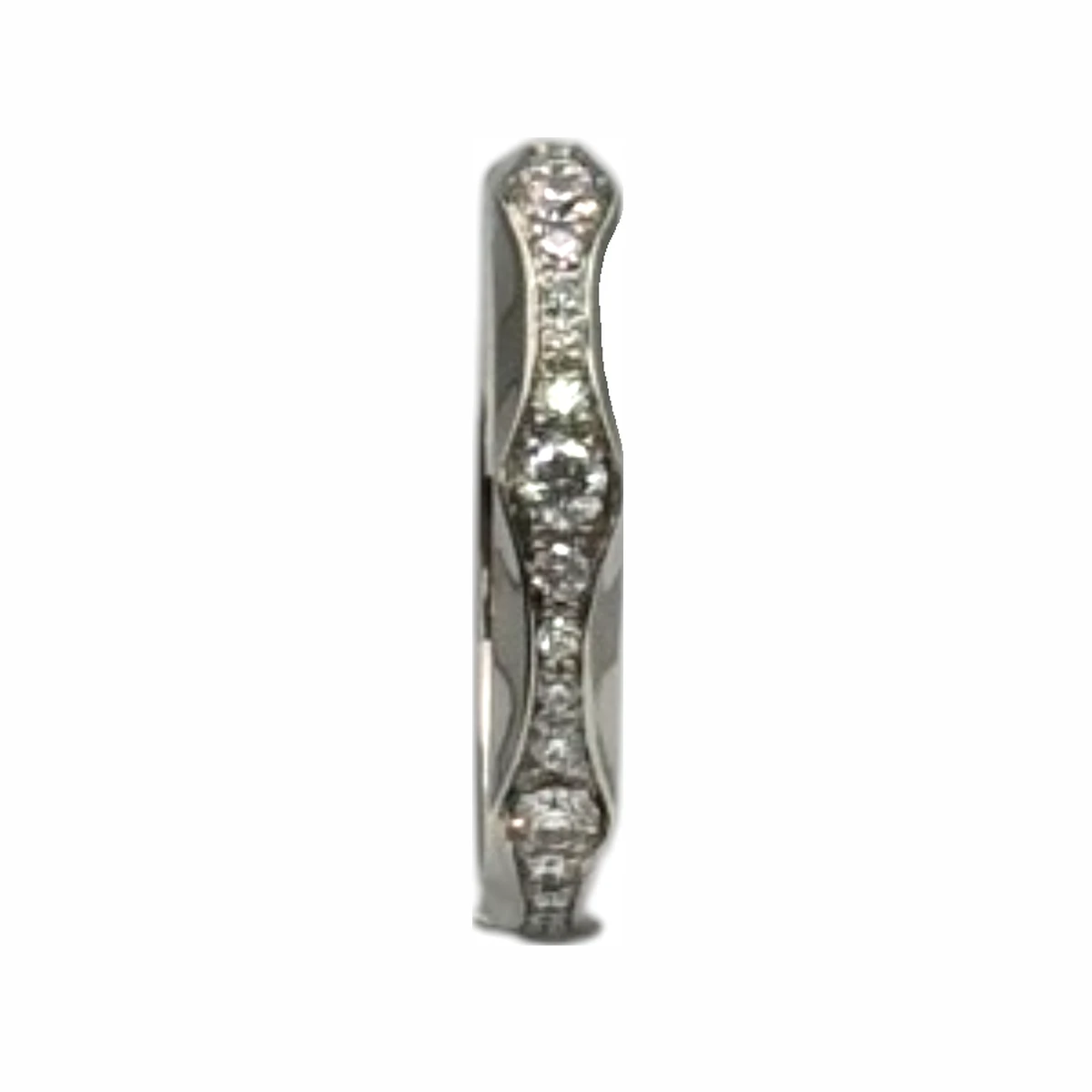 BVLGARI 불가리 플래티늄 인피니토 다이아 풀 파베 웨딩밴드 반지(52) 플래티넘