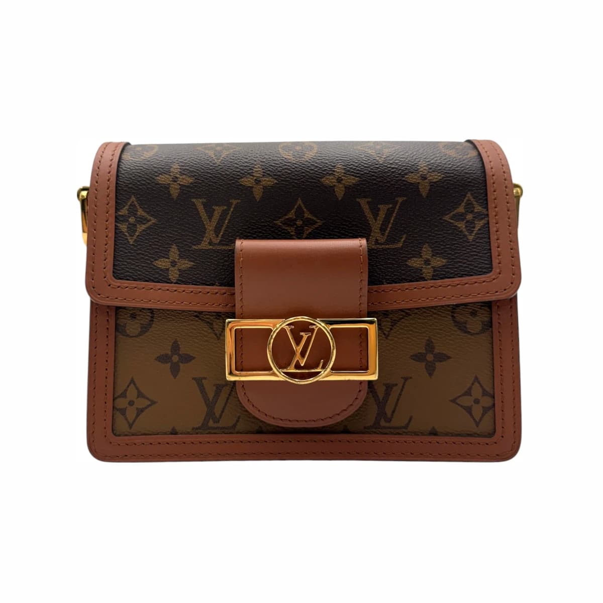 LOUIS VUITTON 루이비통 모노그램 리버스 캔버스 도핀 미니 숄더백
